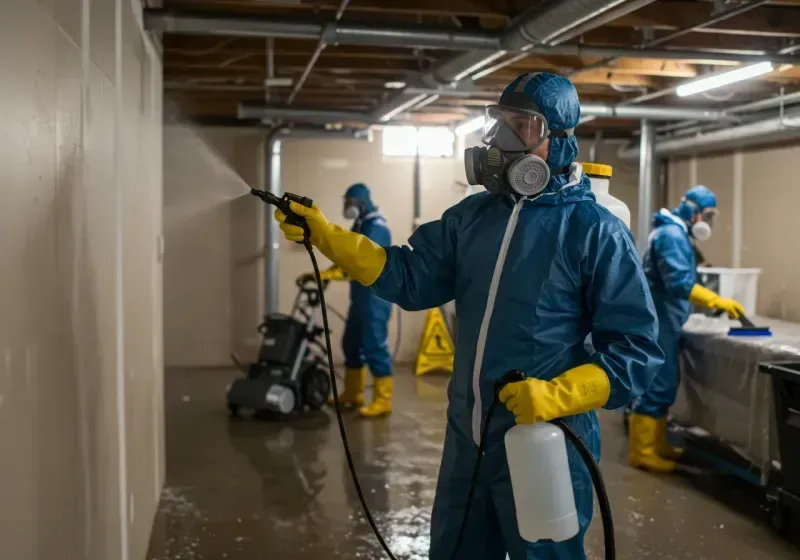 Basement Sanitization and Antimicrobial Treatment process in Park Hills, KY