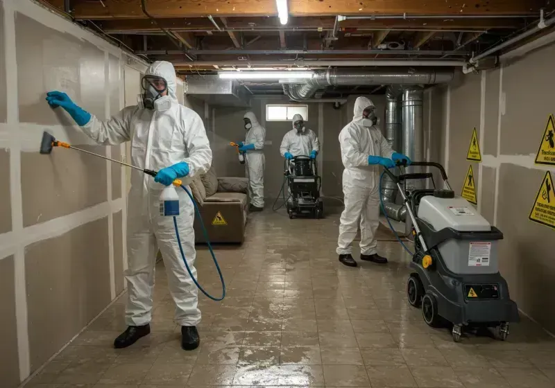 Basement Moisture Removal and Structural Drying process in Park Hills, KY